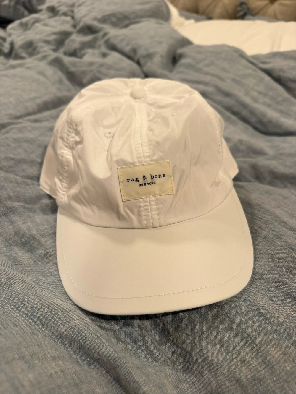 rag & bone White Nylon Logo Baseball Cap